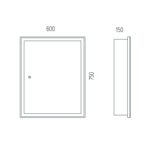 Зеркало-шкаф Corozo Толедо SD-00001392 60х75